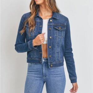 Just Black Denim JBD Classic Fit Stretch Blue Jean Jacket